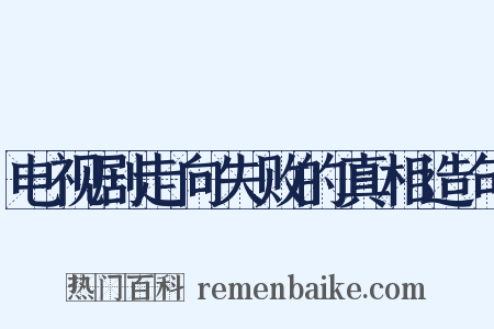 电视剧走向失败的真相造句是什么意思的图片